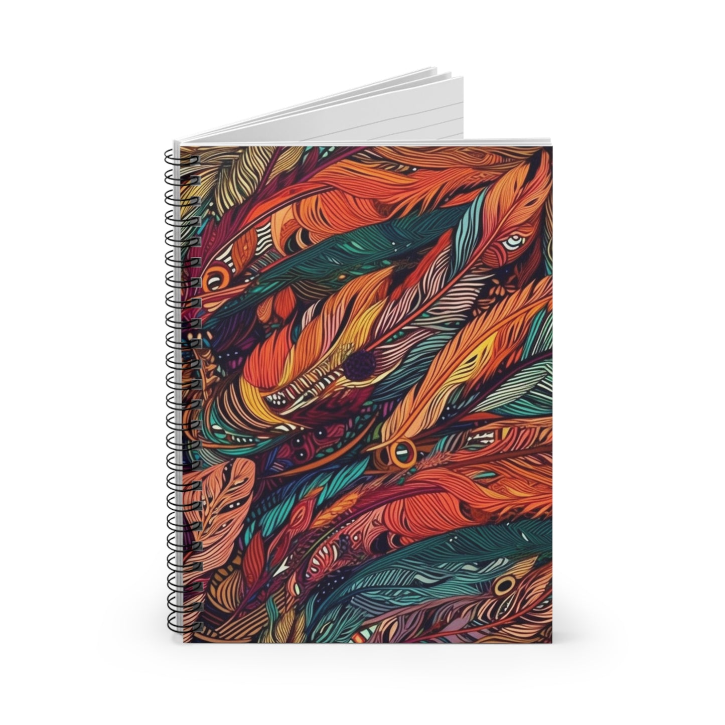 Fancy Feathers. Journal or Notebook. Diary Notes Spiral Notebook - Ruled Lined