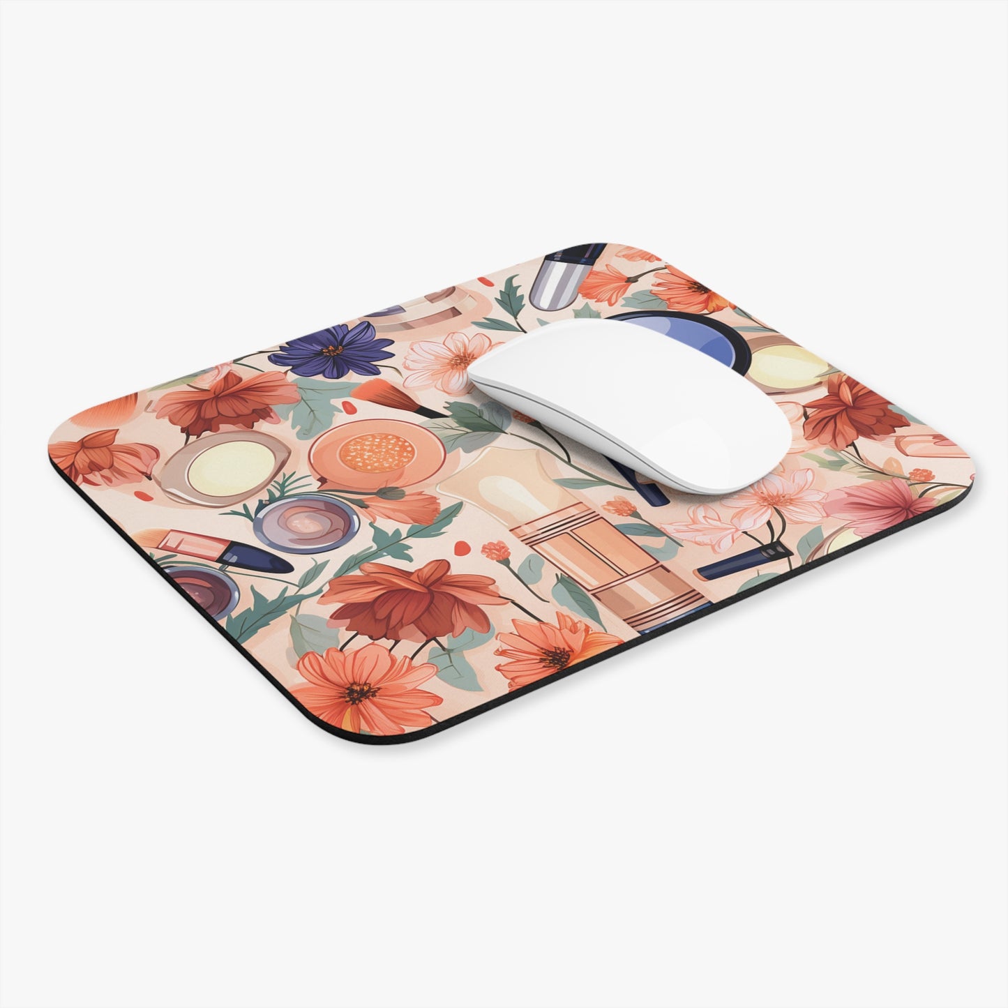 Pink Floral Makeup Lovers Dream Mouse Pad (Rectangle)