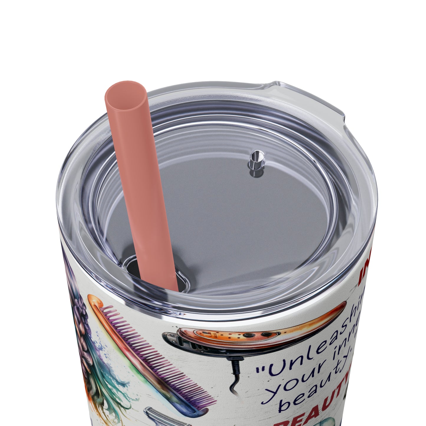 Hairdresser Life EcoChic 20oz Skinny Stainless Steel Tumbler with Straw