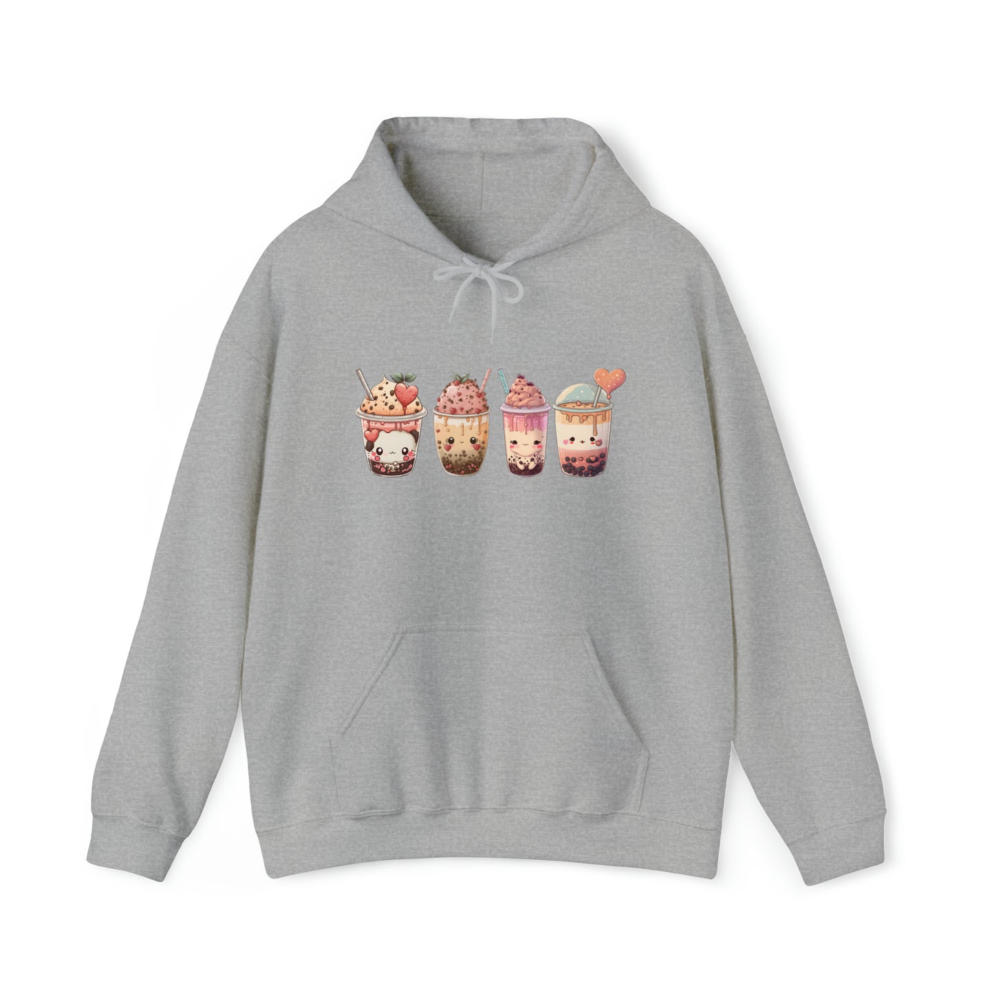 Kawaii Lovers' BubbleTea Unisex Hoodie - Comfortable & Fashionable Sweatshirt in Multiple Colors