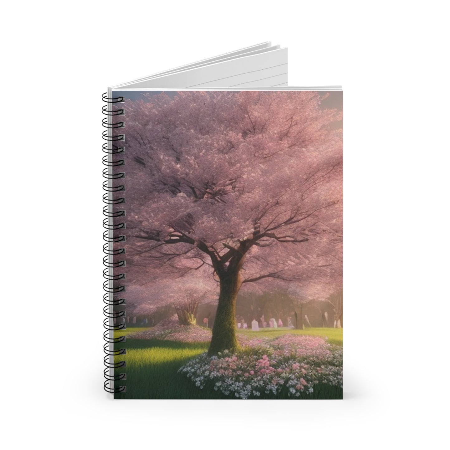 Beautiful Cherry Blossom Tree! Journal or Notebook. Minimalist, Notes Spiral Notebook - Ruled Line