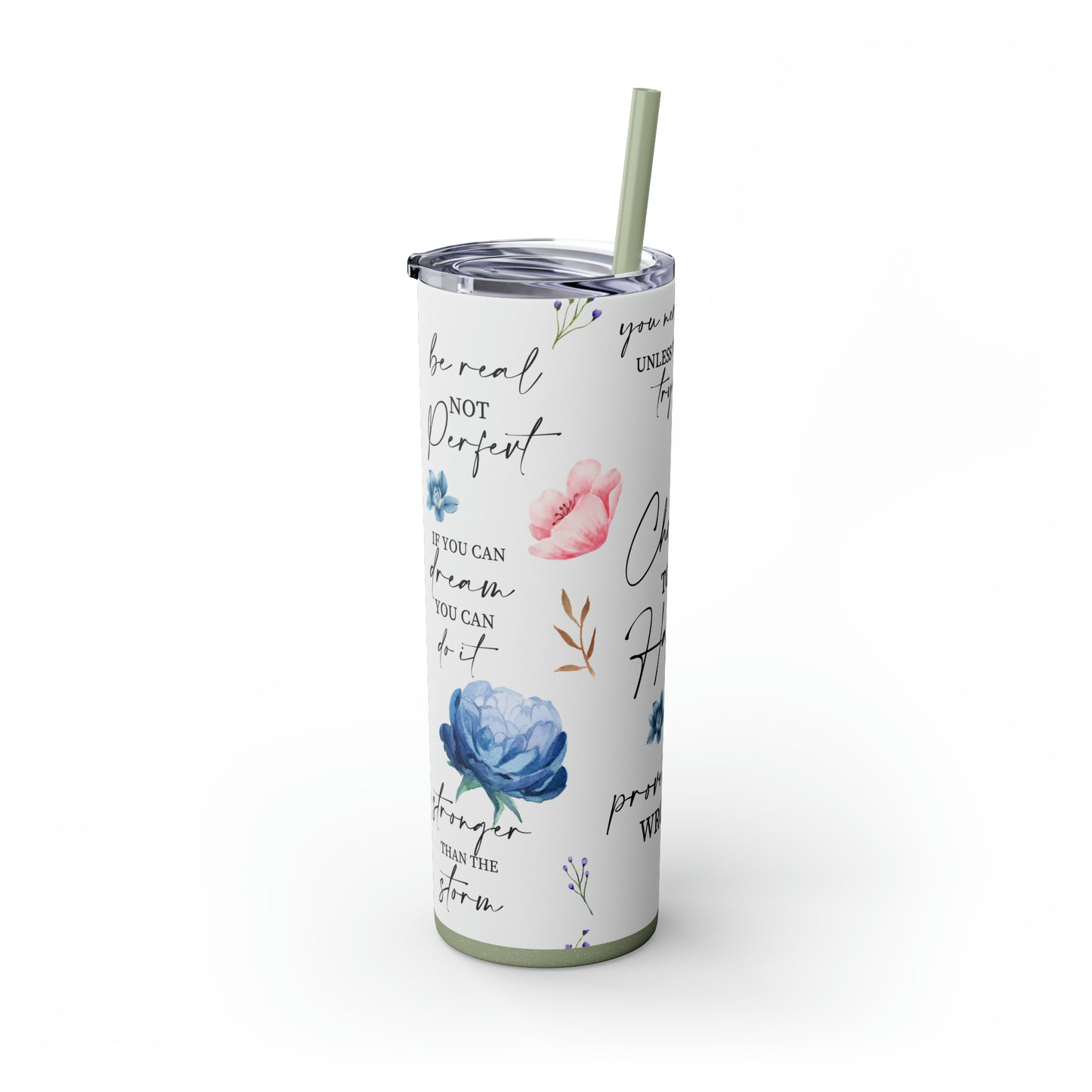 Choose to be happy! Skinny Tumbler, 20oz