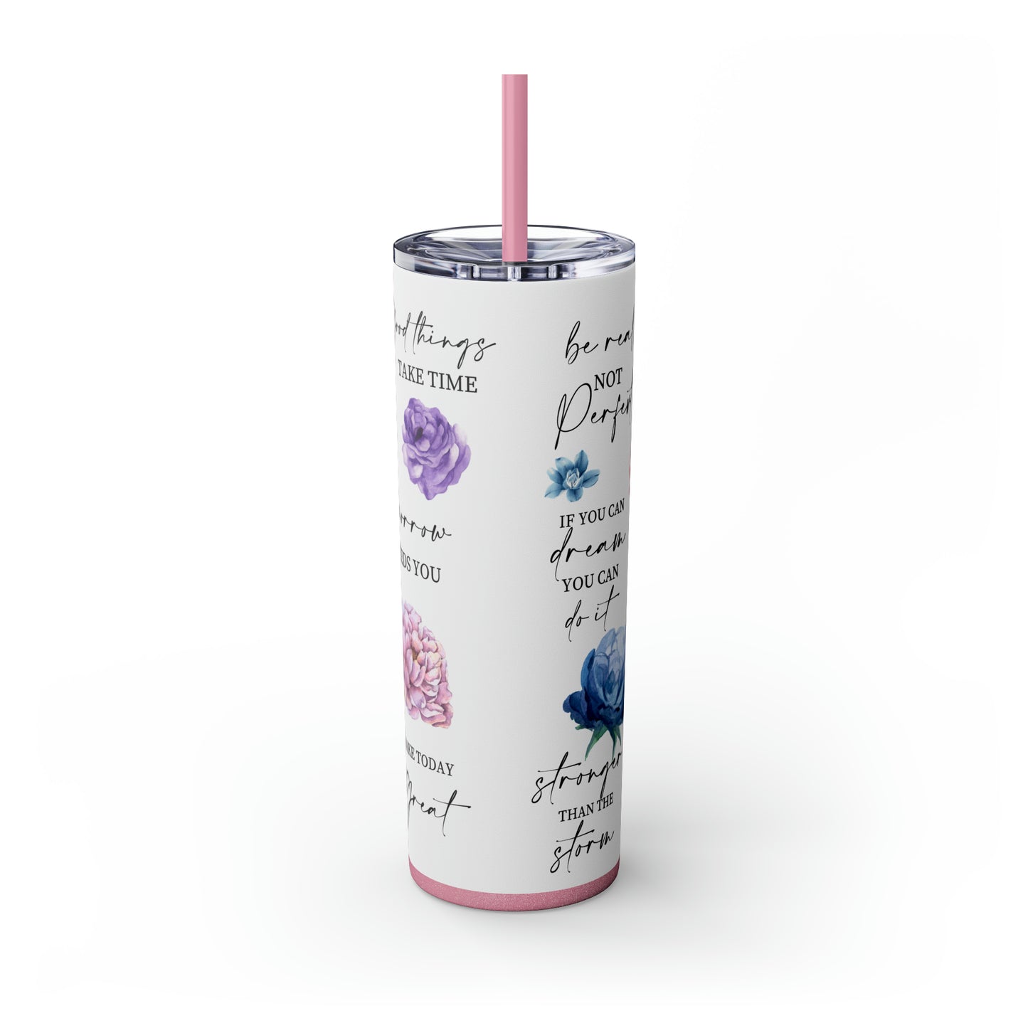 Choose to be happy! Skinny Tumbler, 20oz
