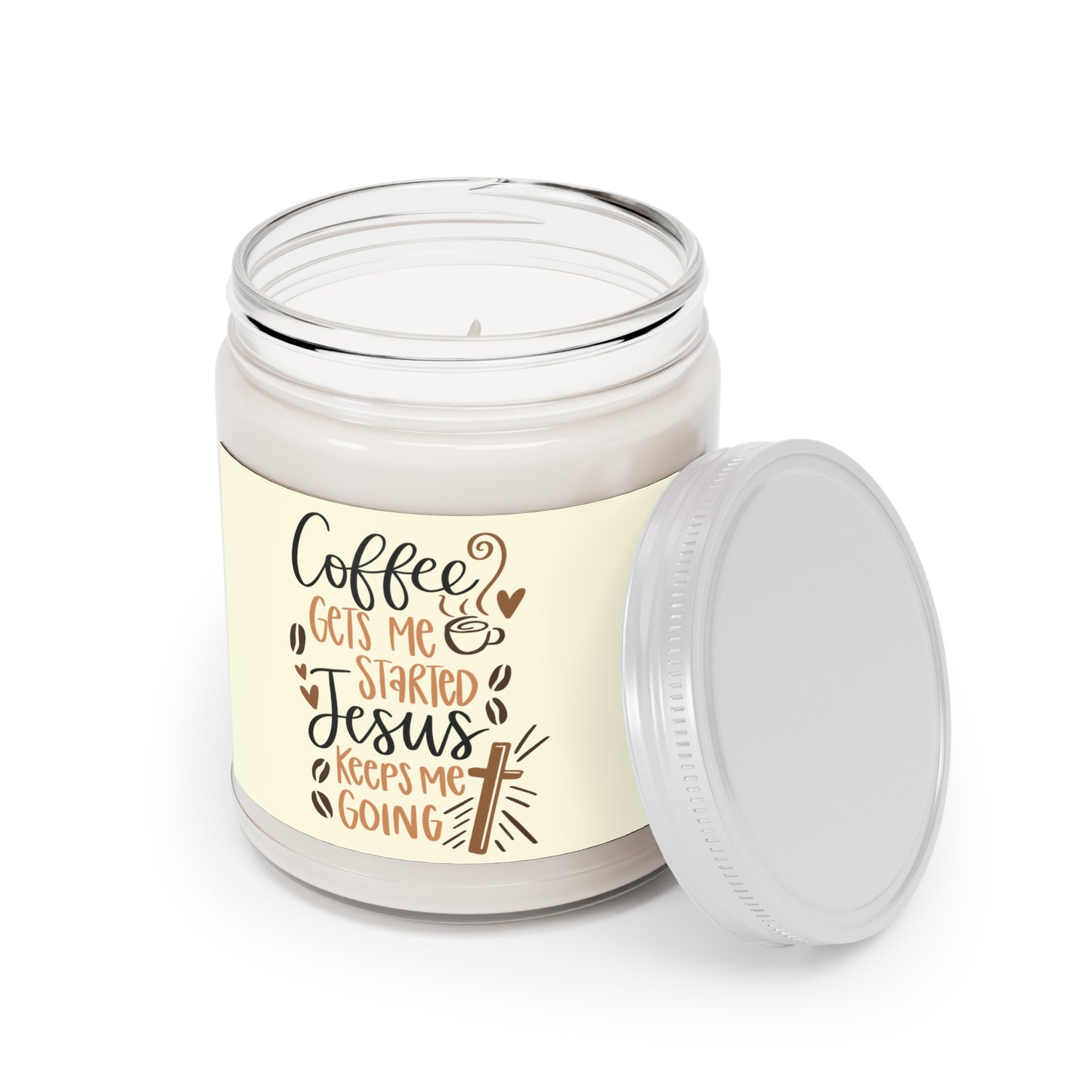 Coffee gets me started Jesus keeps me going! Scented Candles 9oz