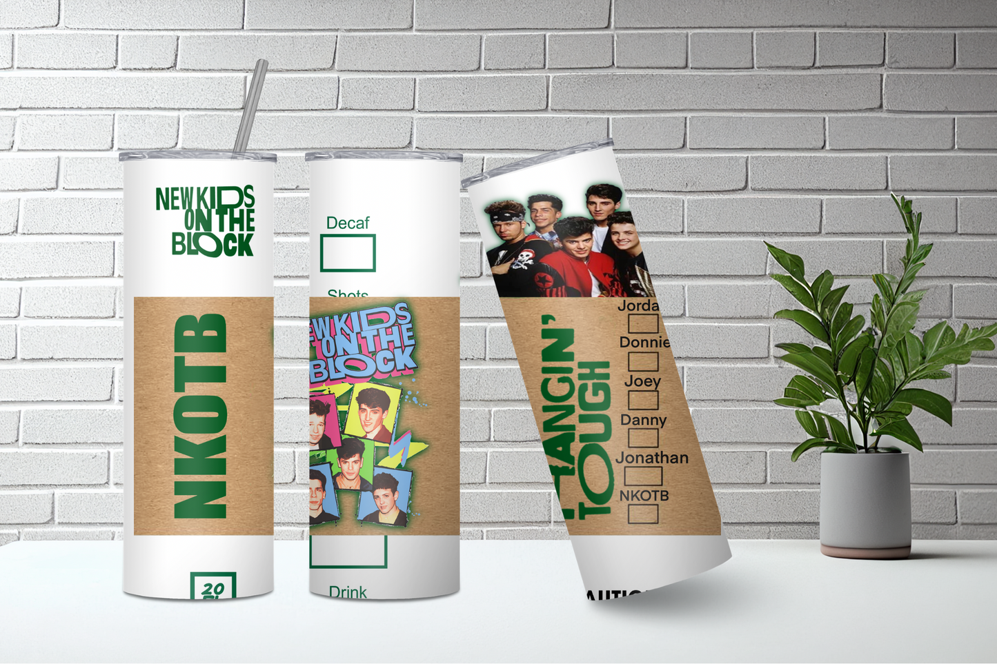 NKOTB New Kids on The Block 90's Skinny Tumbler, 20oz