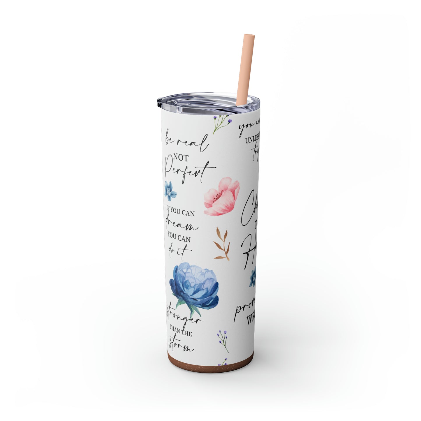 Choose to be happy! Skinny Tumbler, 20oz