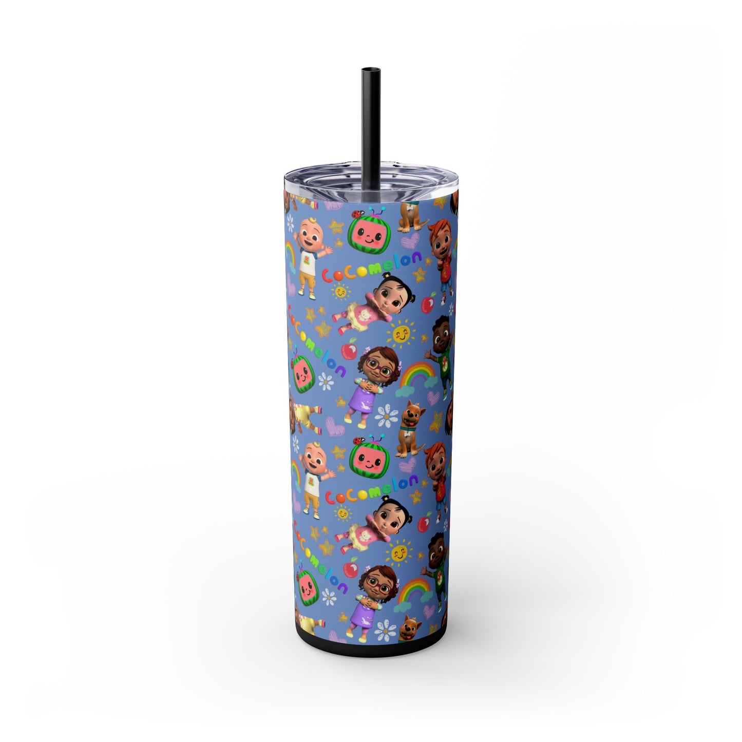 Coco Melon Skinny Tumbler with Straw, 20oz
