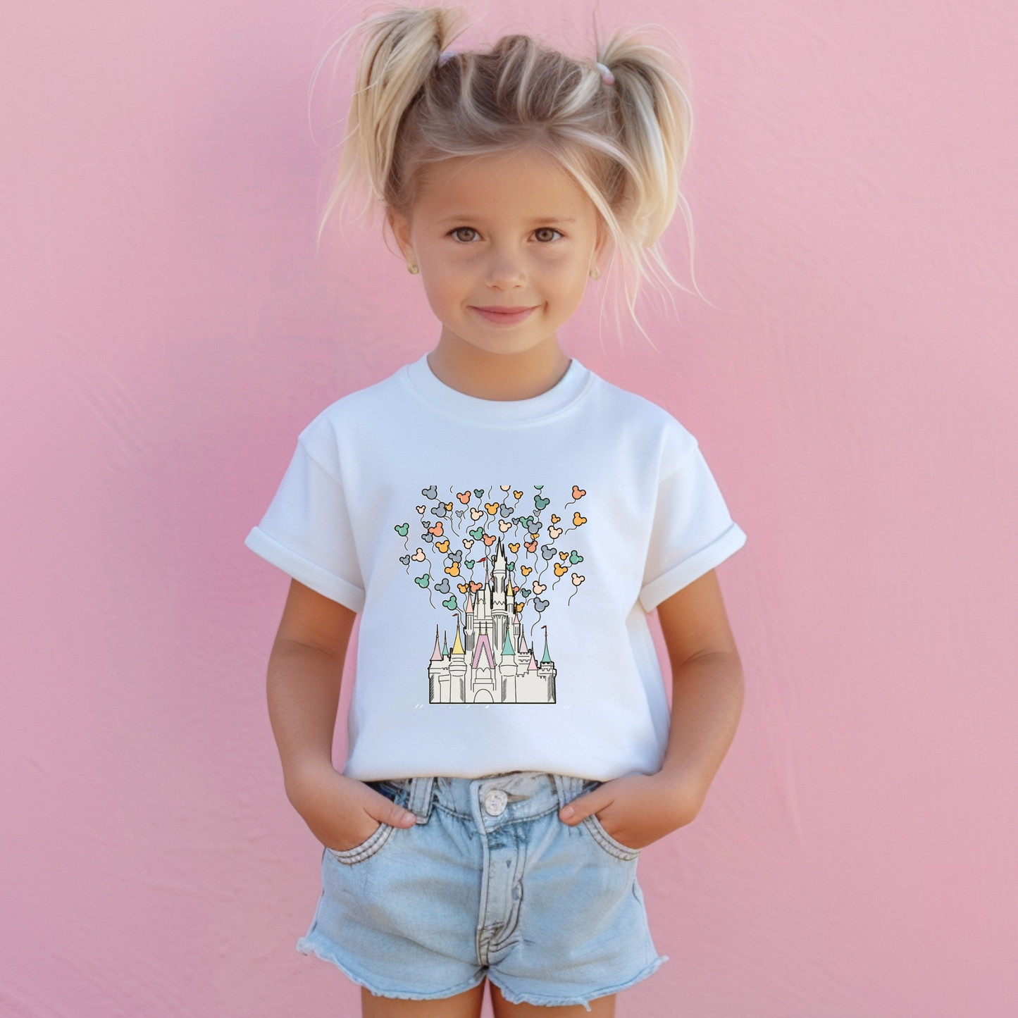 Toddler Tee - Disney World Pastel Castle