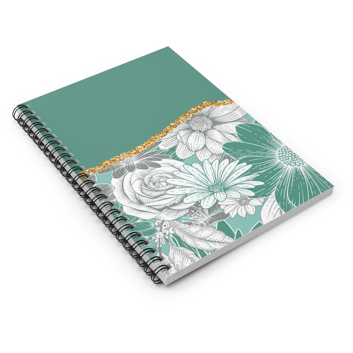 Gorgeous, floral journal or Notebook. minimalist, Notes Spiral Notebook - Ruled Line