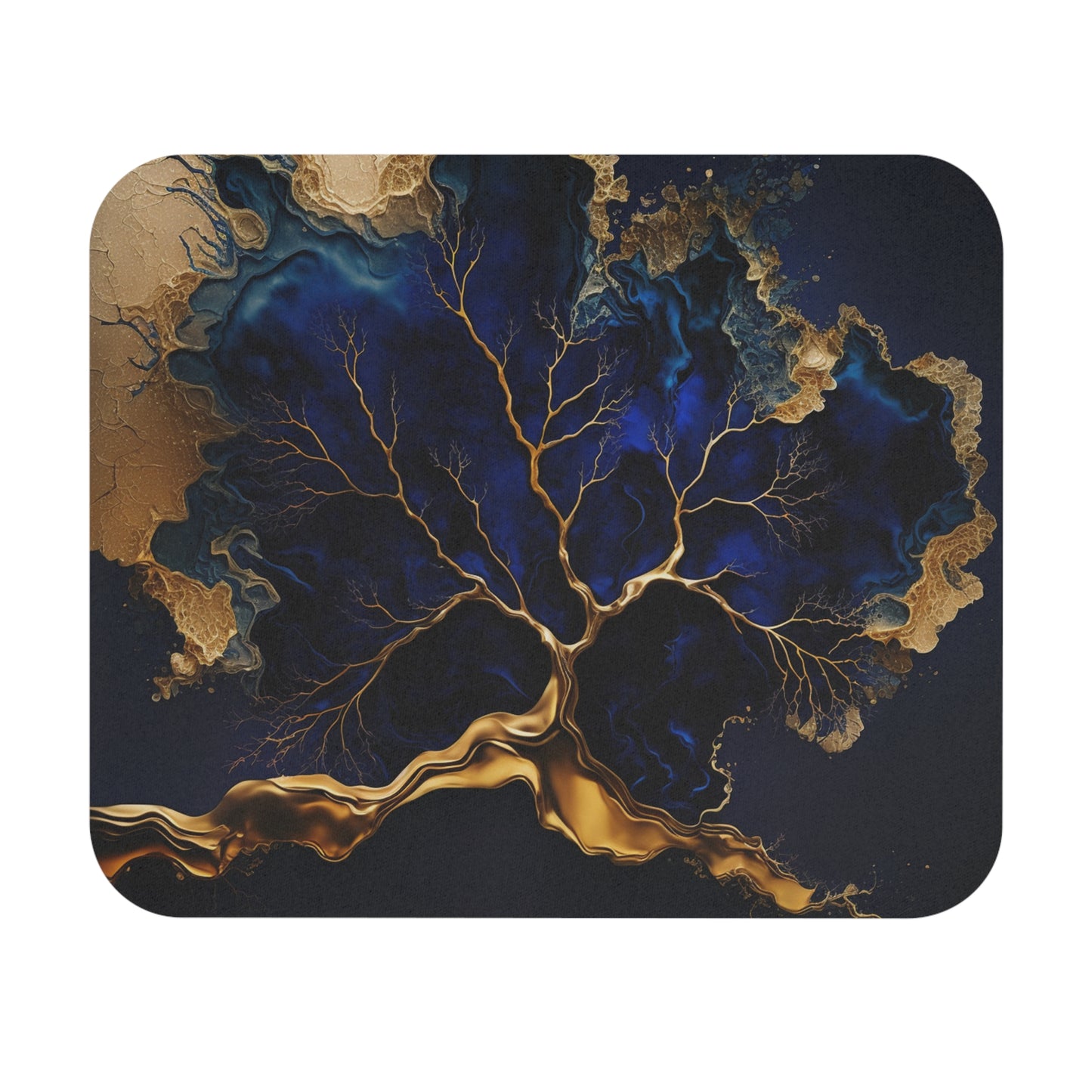 Gold, & Blue Mouse Pad (Rectangle)