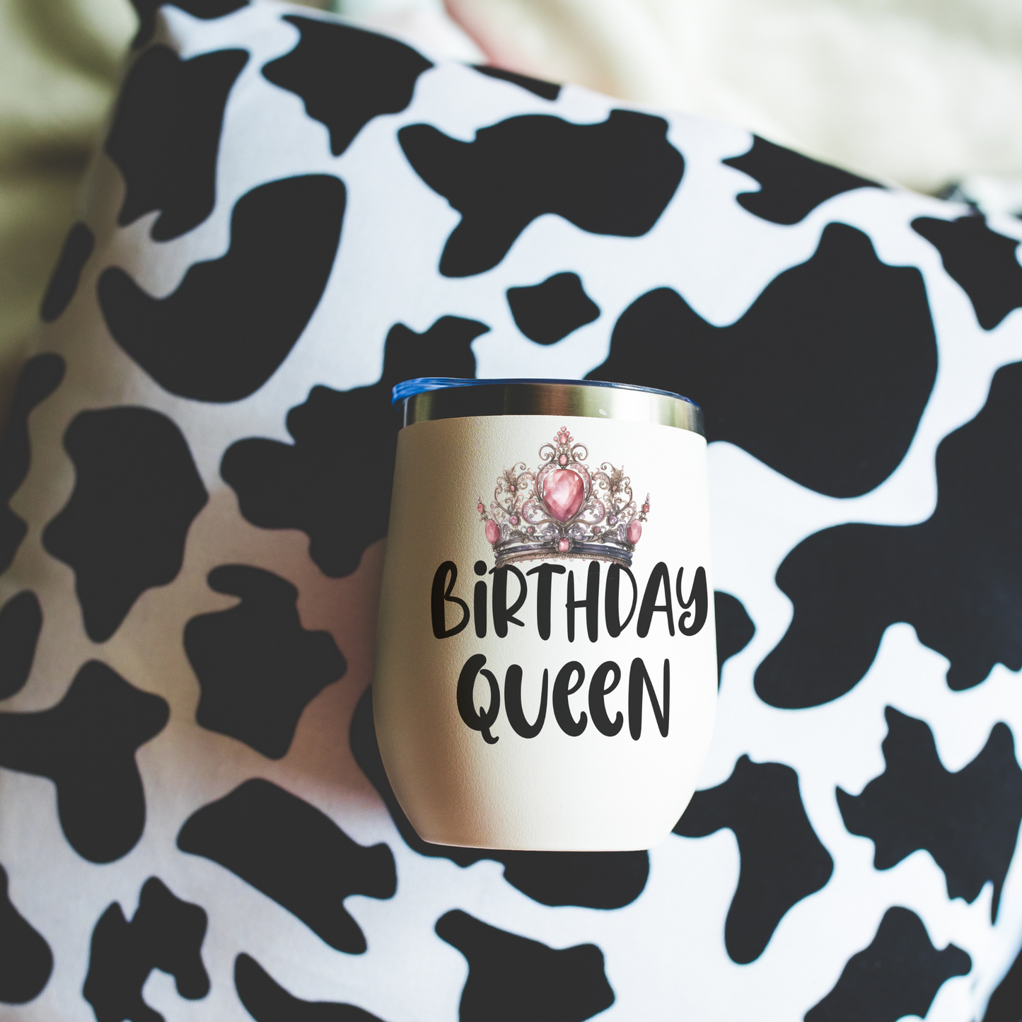 Birthday Queen Insulated Wine Tumbler - Elegant, Personalized Drinkware