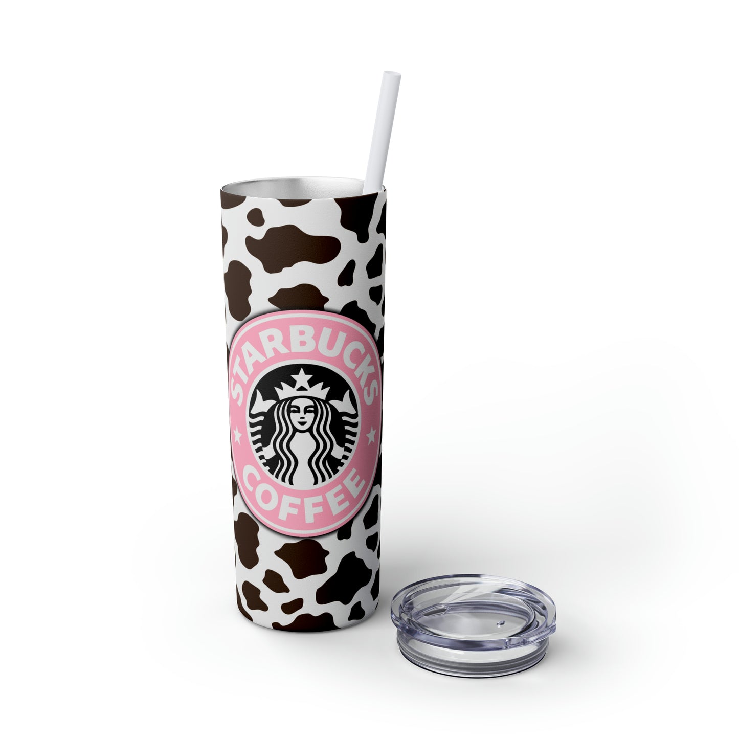 Starbucks Coffee Pink & Brown Skinny Tumbler, 20oz