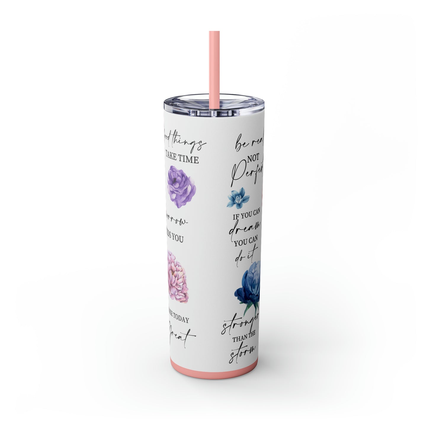 Choose to be happy! Skinny Tumbler, 20oz