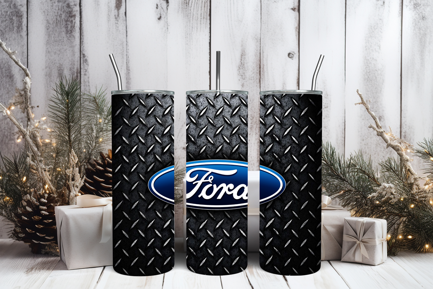 Ford Tread Skinny Tumbler with Straw, 20oz