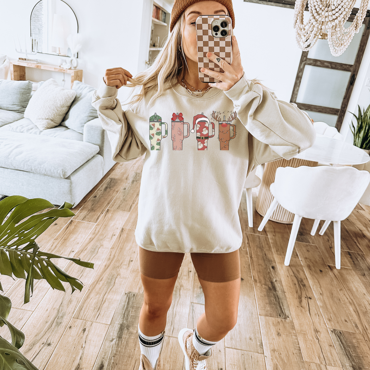 Tumbler Christmas Crewneck Sweatshirt