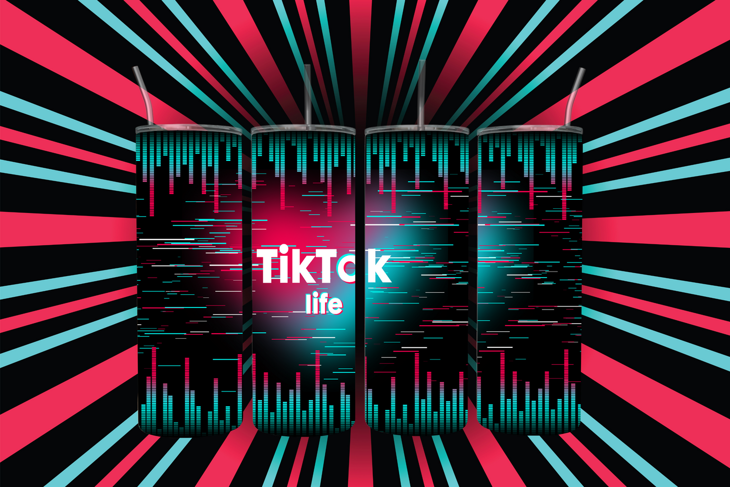 Tik Tok Life Skinny Tumbler, 20oz