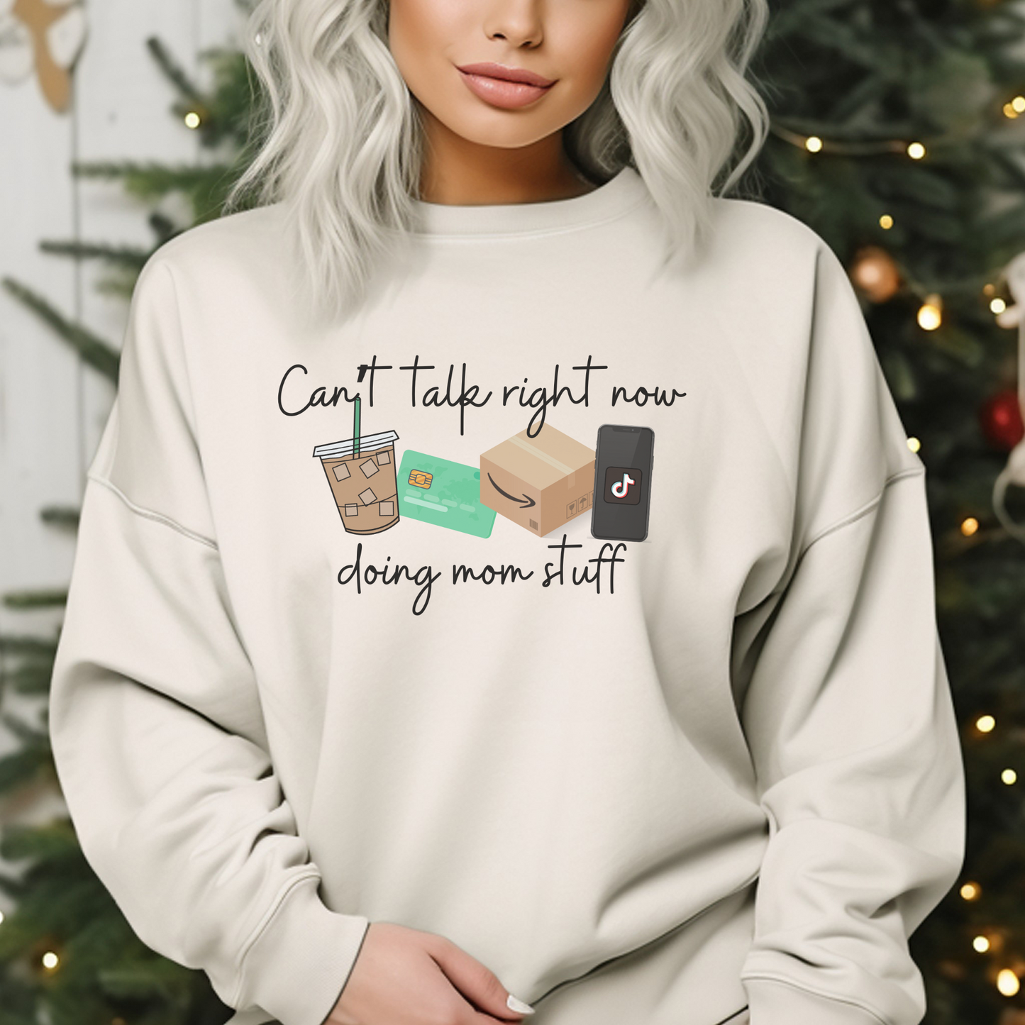 Can’t Right Now Doing Mom Stuff Crewneck Sweatshirt