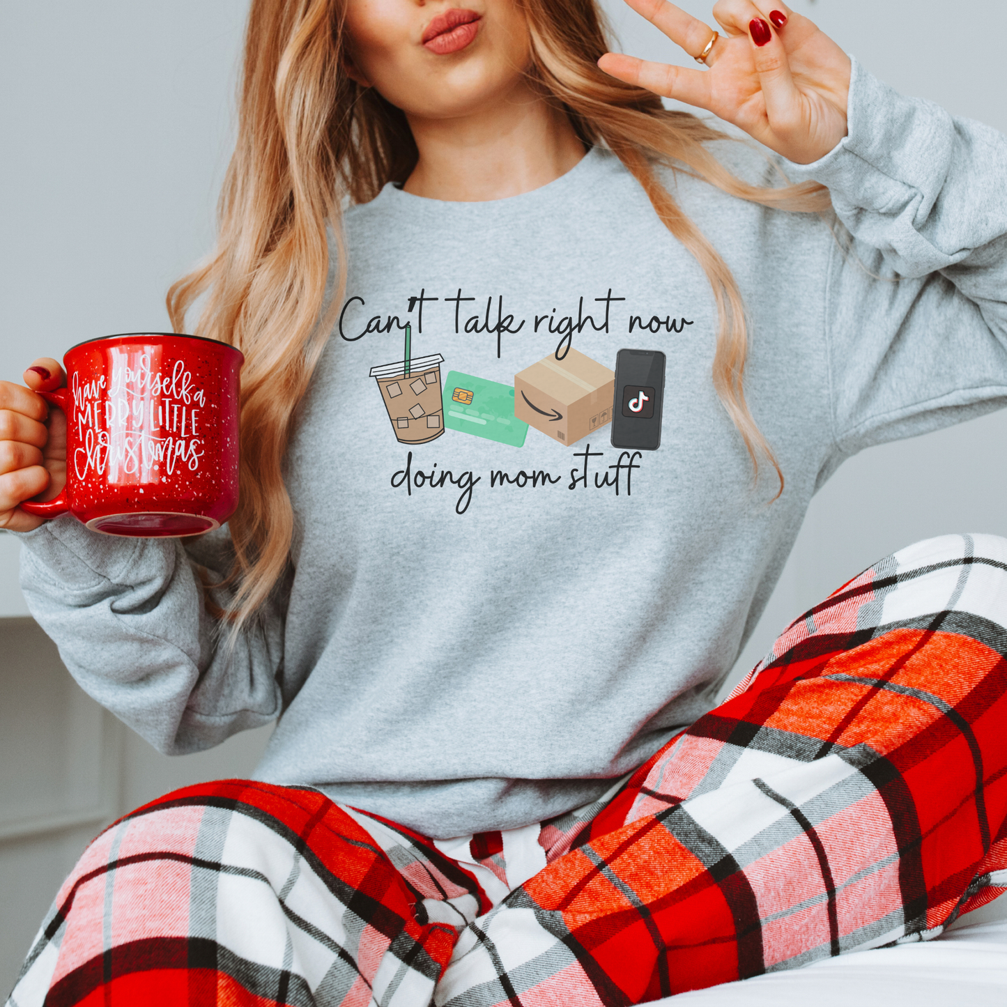 Can’t Right Now Doing Mom Stuff Crewneck Sweatshirt