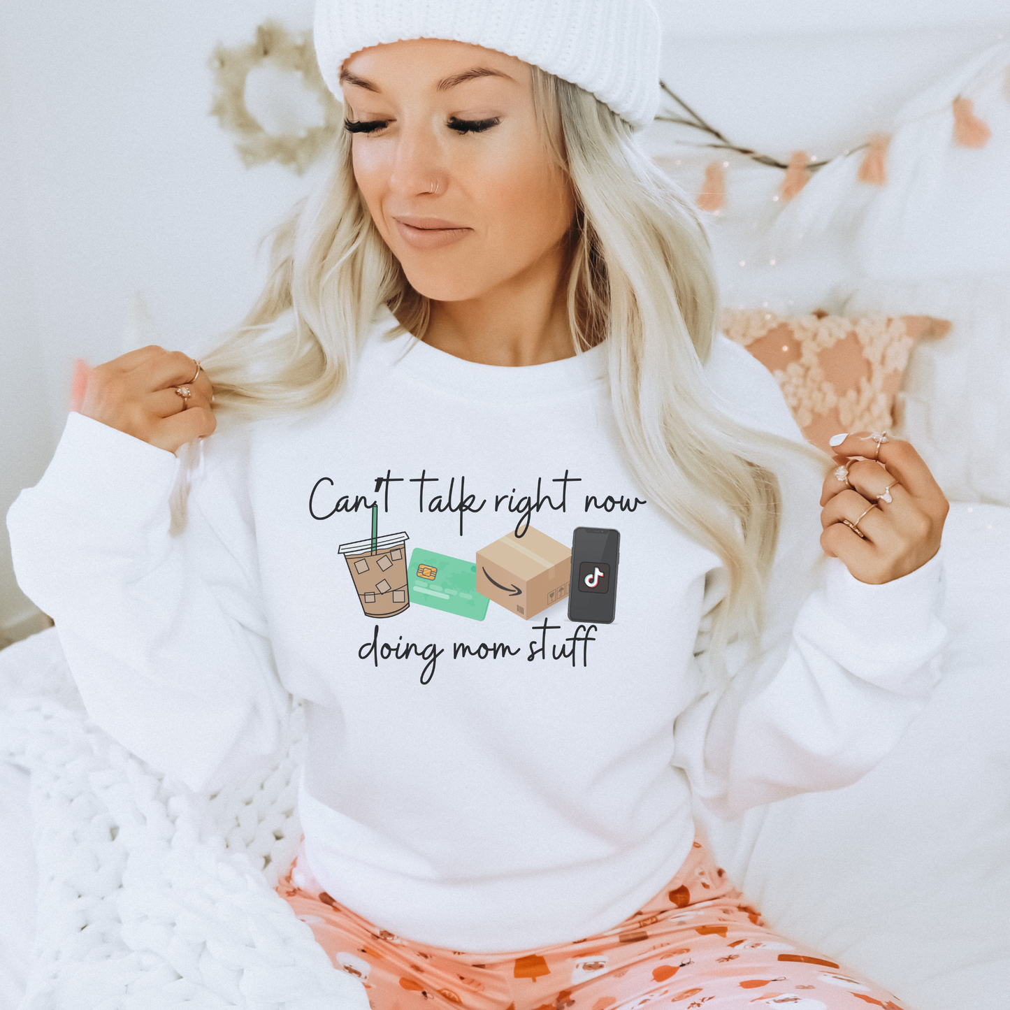 Can’t Right Now Doing Mom Stuff Crewneck Sweatshirt