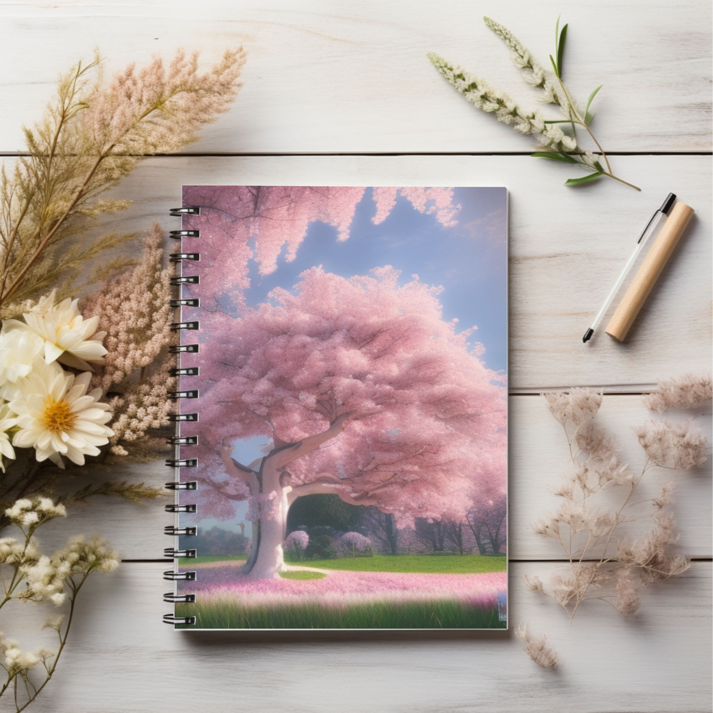 Cherry Blossom Tree! Journal or Notebook. Notes Spiral Notebook - Ruled Line