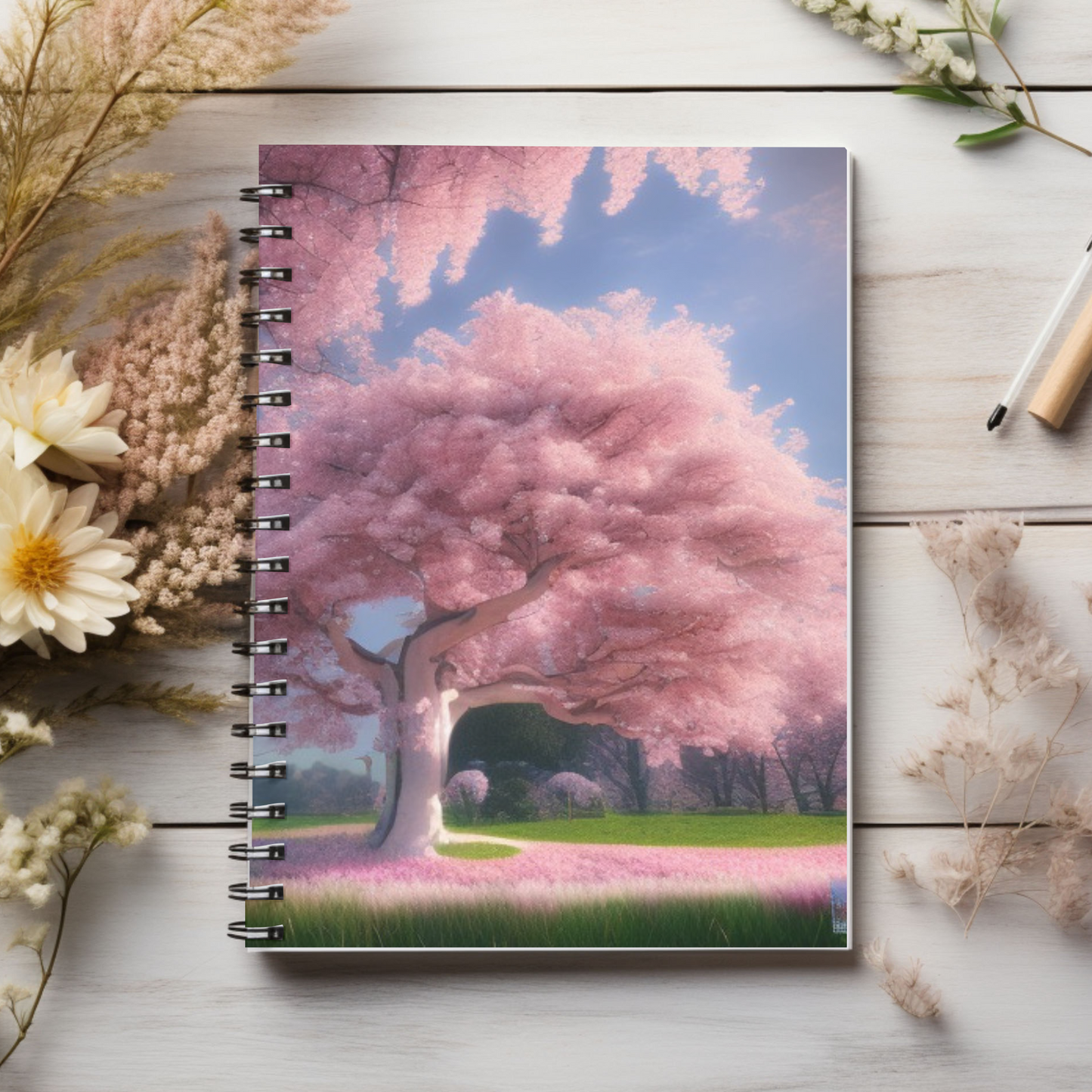 Cherry Blossom Tree! Journal or Notebook. Notes Spiral Notebook - Ruled Line