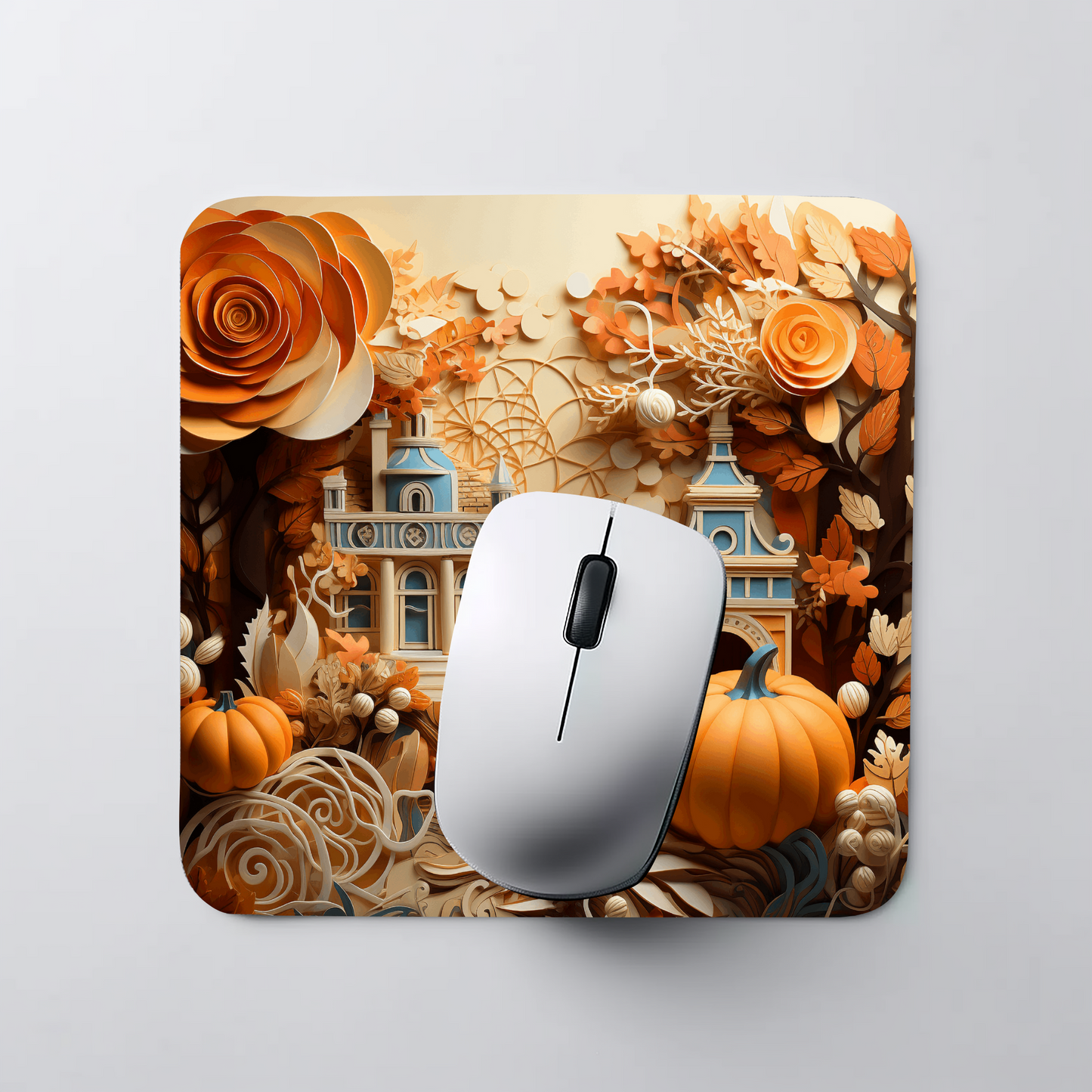 Spiced Pumpkin Holiday Fall Thanksgiving Mouse Pad (Rectangle)