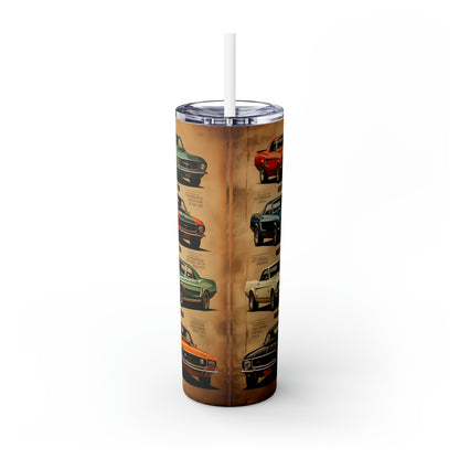 Classic Mustang Skinny Tumbler with Straw, 20oz