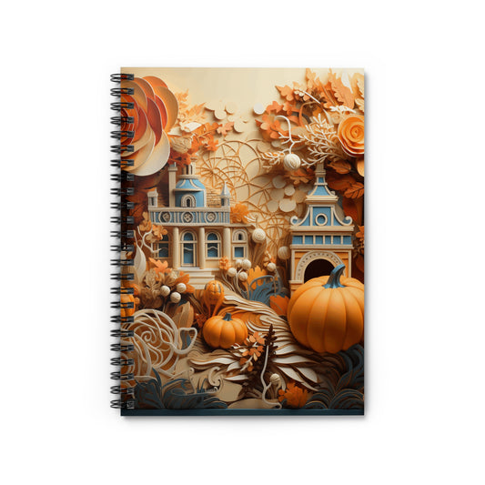 Spiced Pumpkin Fall Diary meeting Notes Spiral Notebook - Ruled Line