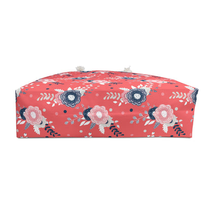 Floral, Coral & Navy Weekender Bag