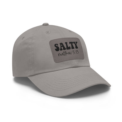 Salty Mathew 5:13 Hat with Leather Patch Christian (Rectangle)