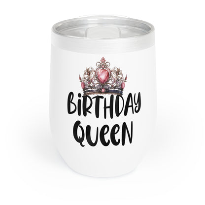 Birthday Queen Insulated Wine Tumbler - Elegant, Personalized Drinkware