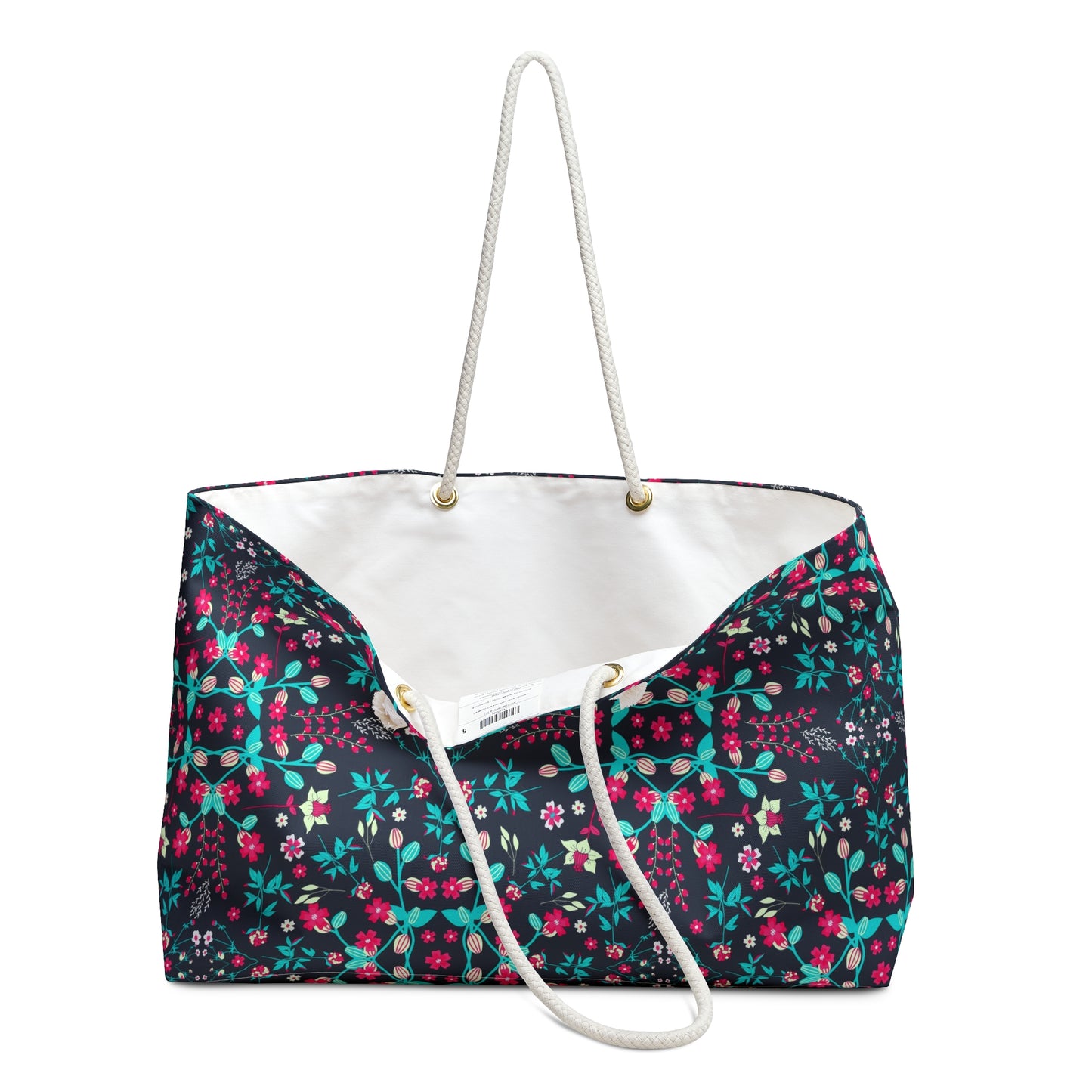 Blue & Pink Floral Weekender Bag