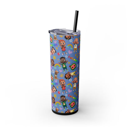 Coco Melon Skinny Tumbler with Straw, 20oz