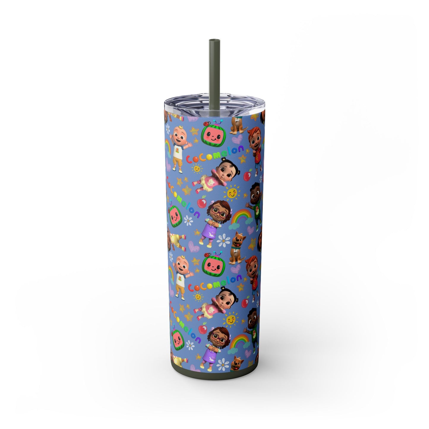 Coco Melon Skinny Tumbler with Straw, 20oz