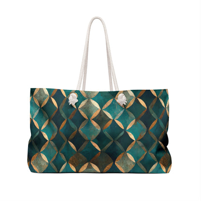 Teal and Gold Weekender Bag