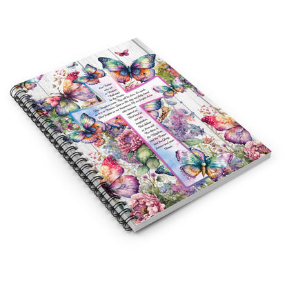 Our Father The Lords Prayer Beautiful Cross Christian journal or Notebook. Notes Spiral Notebook - Ruled Line