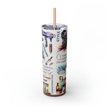 Hairdresser Life EcoChic 20oz Skinny Stainless Steel Tumbler with Straw