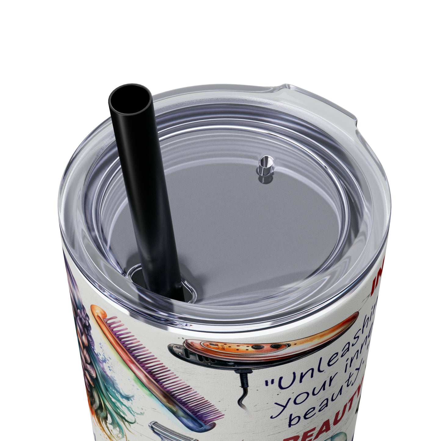 Hairdresser Life EcoChic 20oz Skinny Stainless Steel Tumbler with Straw