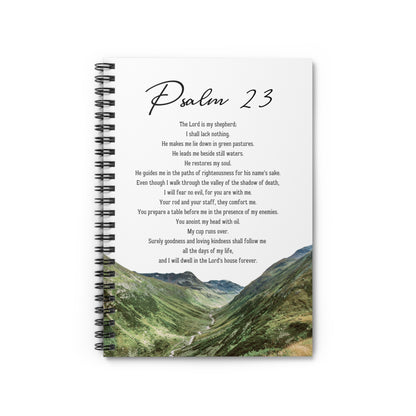 Psalm 23 Christian Journal or Notebook. Diary Notes Spiral Notebook - Ruled Lined
