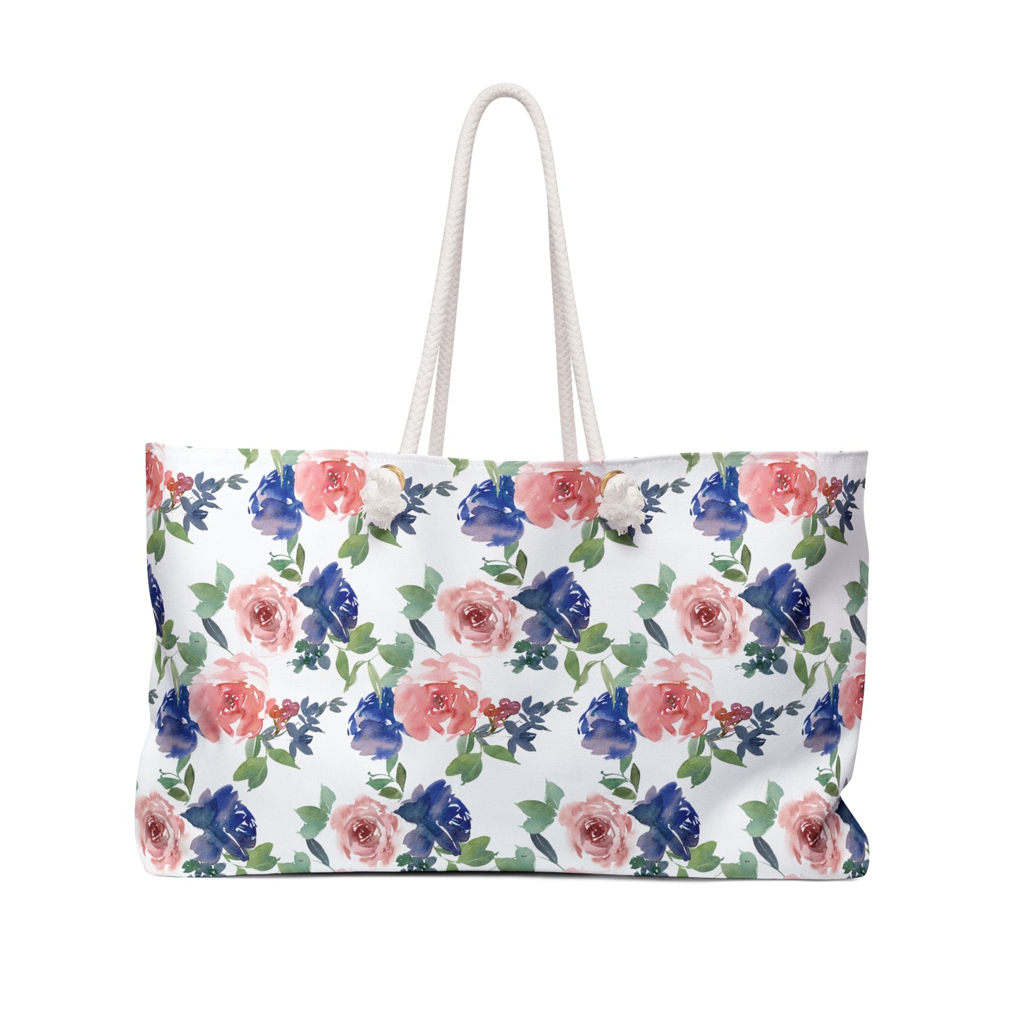 Blue & Pink Floral Weekender Bag