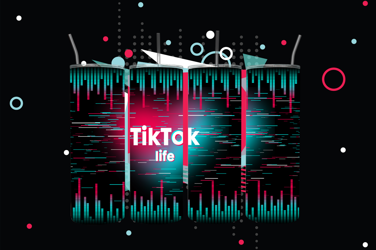 Tik Tok Life Skinny Tumbler, 20oz