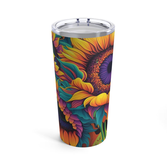 Colorful, Floral, Sunflower Insulated Tumbler 20oz