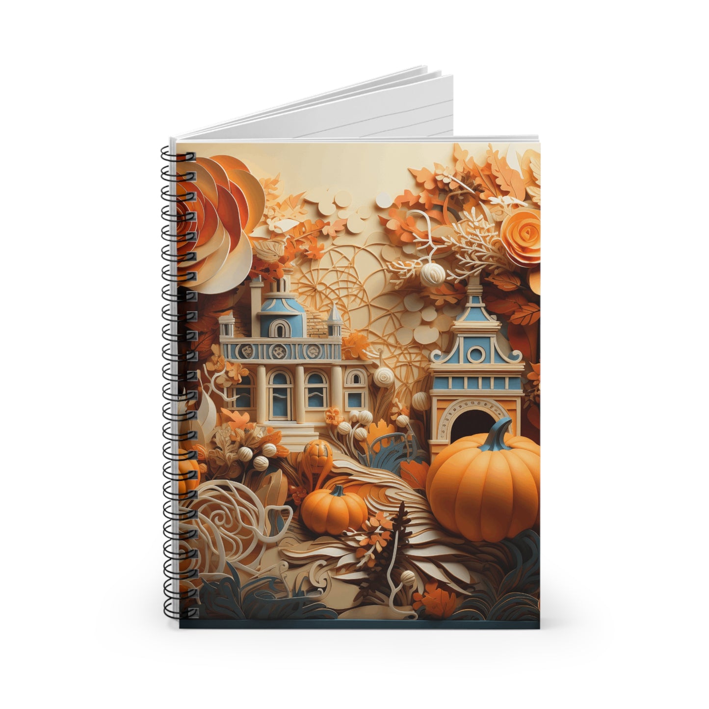 Spiced Pumpkin Fall Diary meeting Notes Spiral Notebook - Ruled Line