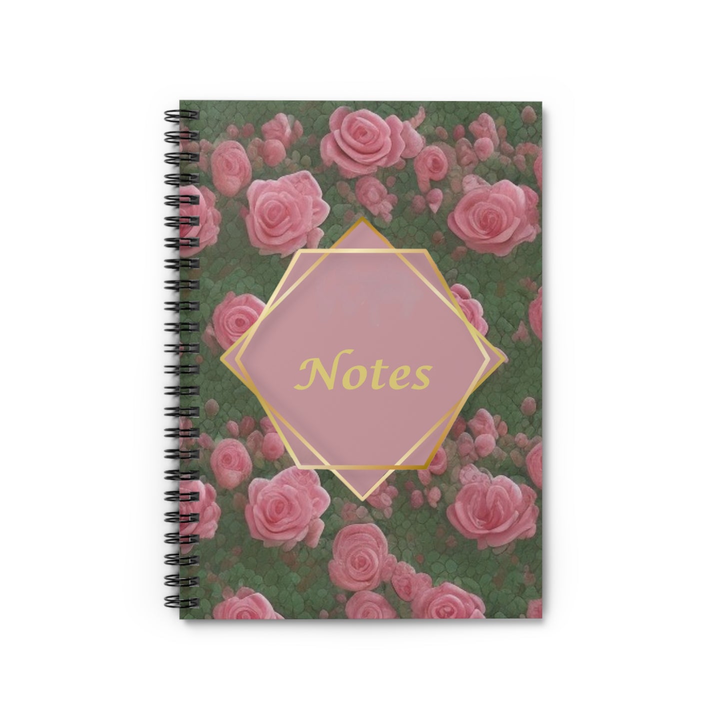 Beautiful Pink Rose Garden Notes Spiral Notebook - Ruled Line