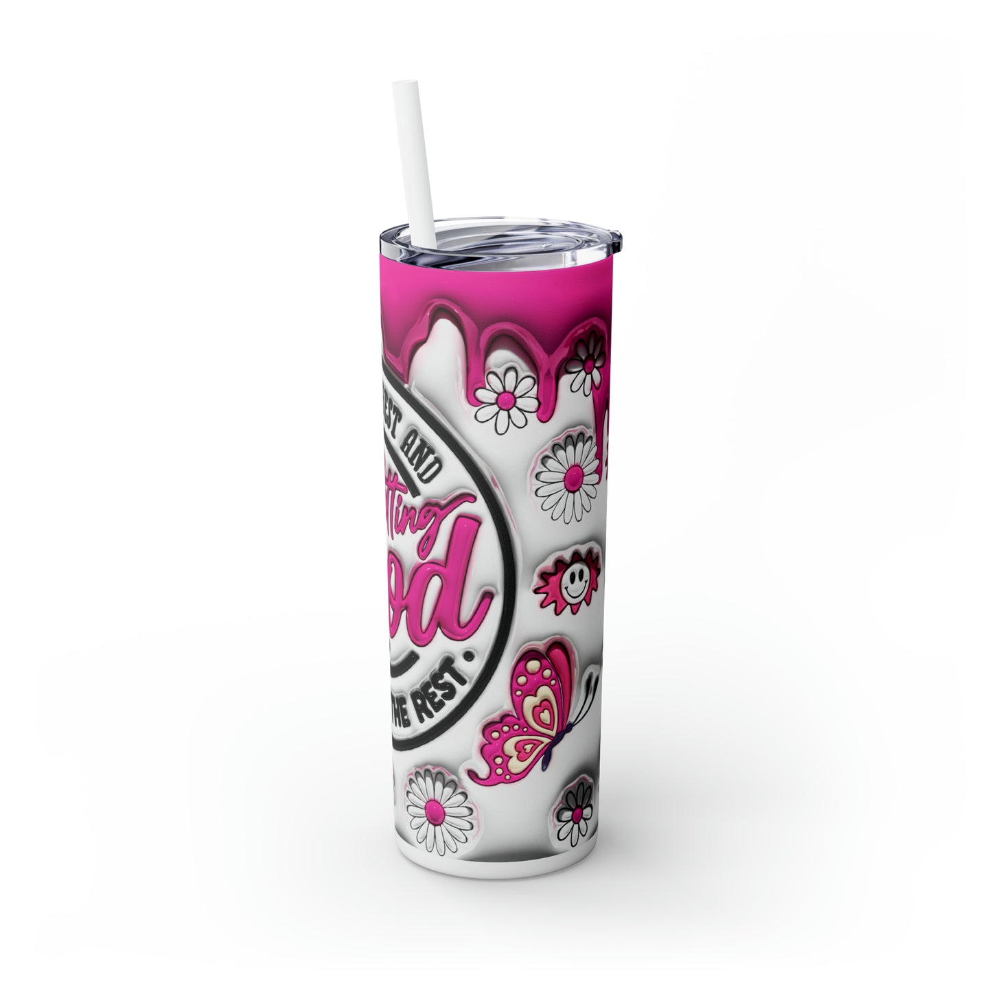 Doing my best and letting God do the rest, Skinny Tumbler, 20oz