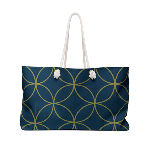 Blue & Bronze Weekender Bag