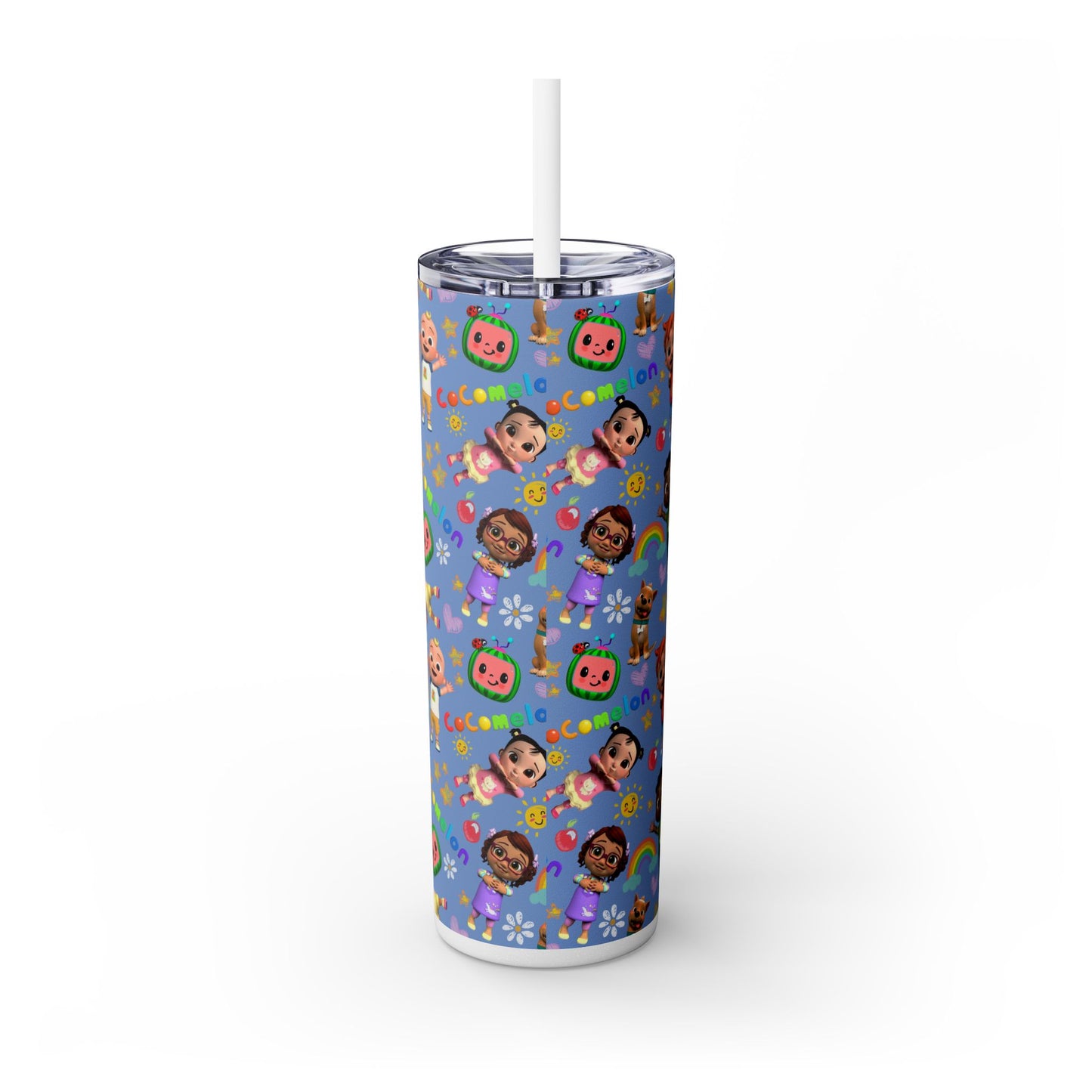Coco Melon Skinny Tumbler with Straw, 20oz