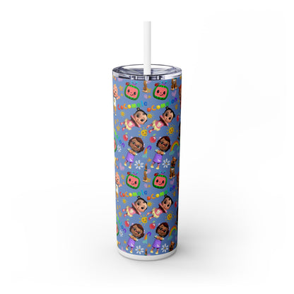 Coco Melon Skinny Tumbler with Straw, 20oz