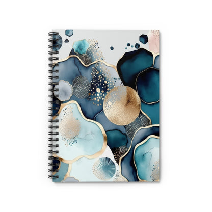 Blue and Nuetral soft feminine &  boho designed journal or Notebook. Boho, minimalist, Notes Spiral Notebook - Ruled Line