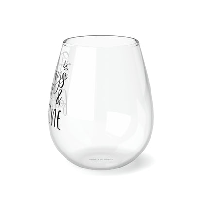 Fridays wine feeling fine Stemless Wine Glass, 11.75oz